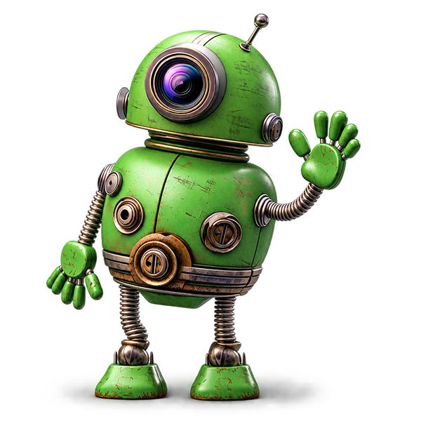 Green Robot Mascot