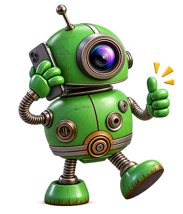 Green Robot Mascot contact & booking